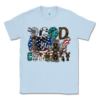 Dusty Blue god bless the country Classic Tee - SublimationCraftShop