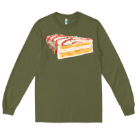 Army Green white christmas cake Long Sleeve Tee - FaDigitalArtStudio