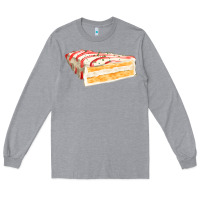 Heather Grey white christmas cake Long Sleeve Tee - FaDigitalArtStudio