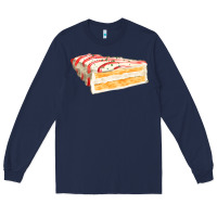 Navy white christmas cake Long Sleeve Tee - FaDigitalArtStudio
