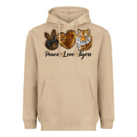 Mushroom Peace Love Tigers Heavyweight Hoodie - LillyAllenDesigns