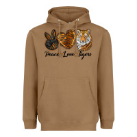 Toasted Coconut Peace Love Tigers Heavyweight Hoodie - LillyAllenDesigns