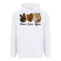White Peace Love Tigers Heavyweight Hoodie - LillyAllenDesigns