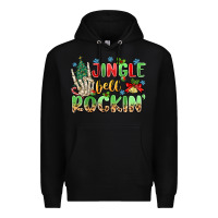Black jingle bell rockin' Premium Hoodie - MaliasSmallBusiness