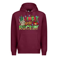 Burgundy jingle bell rockin' Premium Hoodie - MaliasSmallBusiness