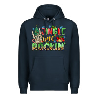 Navy jingle bell rockin' Premium Hoodie - MaliasSmallBusiness