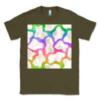 Army Green watercolor rainbow cow seamless pattern Classic Tee - BundleAndBundleShop