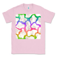 Bubblegum Pink watercolor rainbow cow seamless pattern Classic Tee - BundleAndBundleShop
