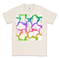 Natural watercolor rainbow cow seamless pattern Classic Tee - BundleAndBundleShop