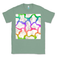 Sage watercolor rainbow cow seamless pattern Classic Tee - BundleAndBundleShop