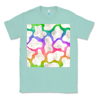 Seafoam watercolor rainbow cow seamless pattern Classic Tee - BundleAndBundleShop