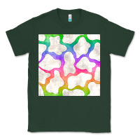 Sports Green watercolor rainbow cow seamless pattern Classic Tee - BundleAndBundleShop