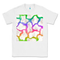 White watercolor rainbow cow seamless pattern Classic Tee - BundleAndBundleShop