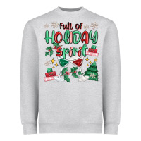 Heather Grey full of holiday Heavyweight Sweatshirt - MaliasSmallBusiness