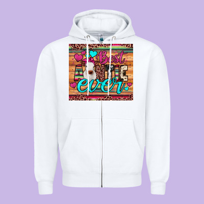 Best Auntie Ever Zipper Hoodie Designed By Jahusdesignshop
