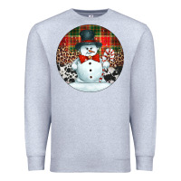 Heather Grey western snowman christmas ornament Premium Sweatshirt - Jasminsmagicworld