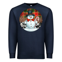 Navy western snowman christmas ornament Premium Sweatshirt - Jasminsmagicworld