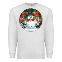 Oatmeal Heather western snowman christmas ornament Premium Sweatshirt - Jasminsmagicworld