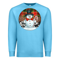 Ocean Blue western snowman christmas ornament Premium Sweatshirt - Jasminsmagicworld