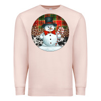 Pale Pink western snowman christmas ornament Premium Sweatshirt - Jasminsmagicworld