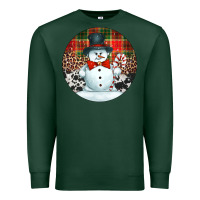 Sports Green western snowman christmas ornament Premium Sweatshirt - Jasminsmagicworld