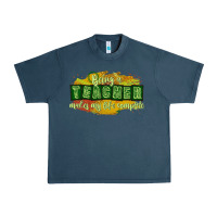 Midnight Navy being a teacher makes my life complete Urban Heavy Tee - texasbilliewilder