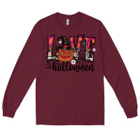 Burgundy love halloween Long Sleeve Tee - CowhideDigitalArt