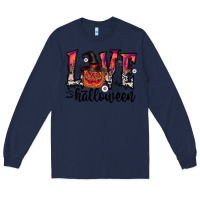 Navy love halloween Long Sleeve Tee - CowhideDigitalArt