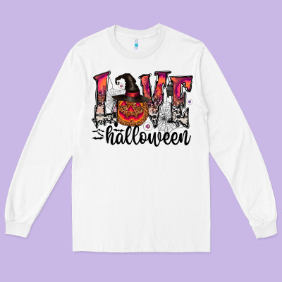 Love Halloween Long Sleeve Tee Designed By Cowhidedigitalart