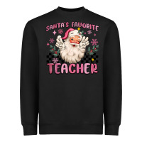 Black santa's favorite teacher Heavyweight Sweatshirt - MaliasSmallBusiness