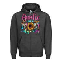 Charcoal Heather auntie like a mom Zipper Hoodie - JahusDesignShop