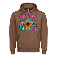 Chestnut auntie like a mom Zipper Hoodie - JahusDesignShop