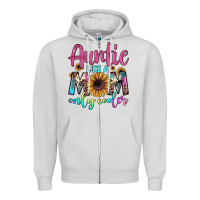 Dove Grey auntie like a mom Zipper Hoodie - JahusDesignShop