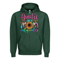 Sports Green auntie like a mom Zipper Hoodie - JahusDesignShop
