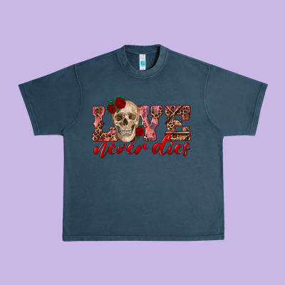 Love Never Dies Skull Urban Heavy Tee Designed By Ranaportraitstore