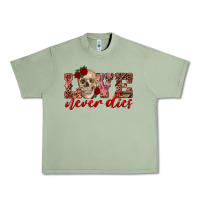 Oil Green love never dies skull Urban Heavy Tee - RanaPortraitStore