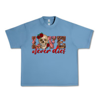 Pebble Blue love never dies skull Urban Heavy Tee - RanaPortraitStore