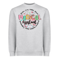 Heather Grey medical assistant nurse Heavyweight Sweatshirt - MaliasSmallBusiness