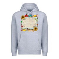 Heather Grey school your text here Premium Hoodie - NancyCooperArtShop