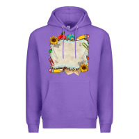 Purple school your text here Premium Hoodie - NancyCooperArtShop