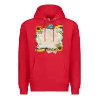 Red school your text here Premium Hoodie - NancyCooperArtShop