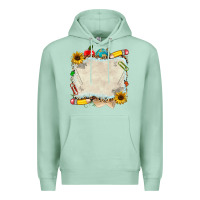 Seafoam school your text here Premium Hoodie - NancyCooperArtShop