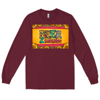 Burgundy beer and sunshine skinny metal can holder Long Sleeve Tee - HRA Design Shop