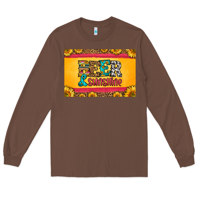 Beer And Sunshine Skinny Metal Can Holder Long Sleeve Tee by HRA Design Shop | Teevron