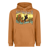 Meerkat aint goin down til the sun comes up cowboy Heavyweight Hoodie - NancyCooperArtShop
