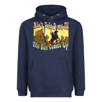 Navy aint goin down til the sun comes up cowboy Heavyweight Hoodie - NancyCooperArtShop