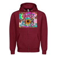 Burgundy auntie like a mom Zipper Hoodie - JahusDesignShop