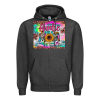 Charcoal Heather auntie like a mom Zipper Hoodie - JahusDesignShop