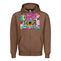 Chestnut auntie like a mom Zipper Hoodie - JahusDesignShop