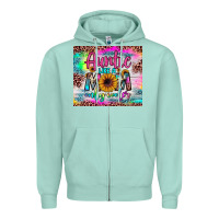 Seafoam auntie like a mom Zipper Hoodie - JahusDesignShop